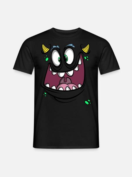 Monster face - Men's T-Shirt - black