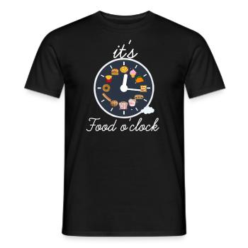 Nourriture à l'heure - T-shirt homme - noir - Devant - AI Model Male 178 light (178cm)