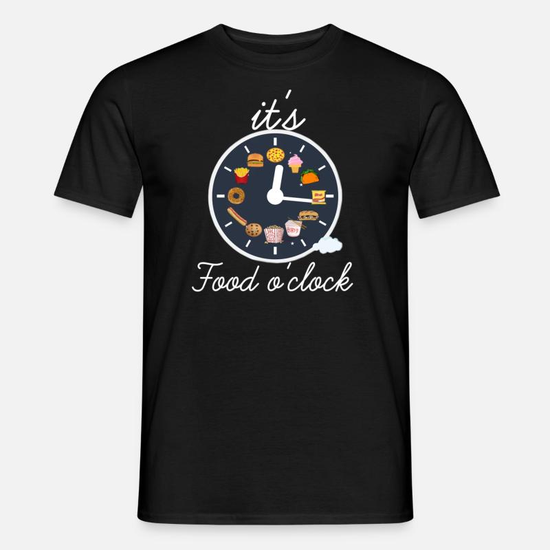 Nourriture à l'heure - T-shirt homme - noir