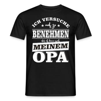 Funny Sayings - Je viens chez mon grand-père - T-shirt homme - noir - Devant - AI Model Male 178 light (178cm)