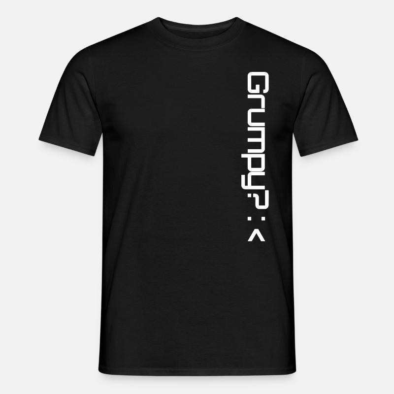 Grumpy 1 white - Männer T-Shirt - Schwarz