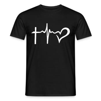 amour amour - T-shirt homme - noir - Devant - AI Model Male 178 light (178cm)