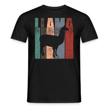 lama - Men's T-Shirt - black - Front - AI Model Male 178 light (178cm)