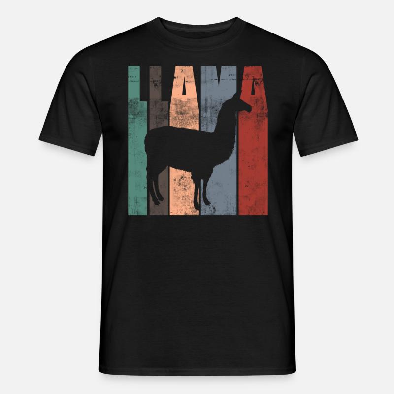 Lama - Männer T-Shirt - Schwarz
