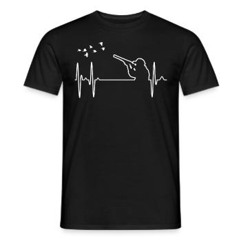 Hunter - Men's T-Shirt - black - Front - AI Model Male 178 light (178cm)