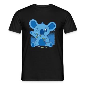 Cute Koala - Men's T-Shirt - black - Front - AI Model Male 178 light (178cm)