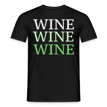 Wine wine wine - Men's T-Shirt - black - Front - AI Model Male 178 light (178cm)