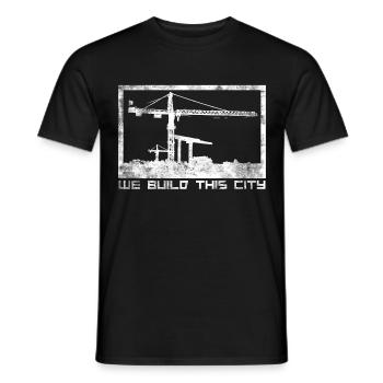 Build city - Men's T-Shirt - black - Front - AI Model Male 178 light (178cm)