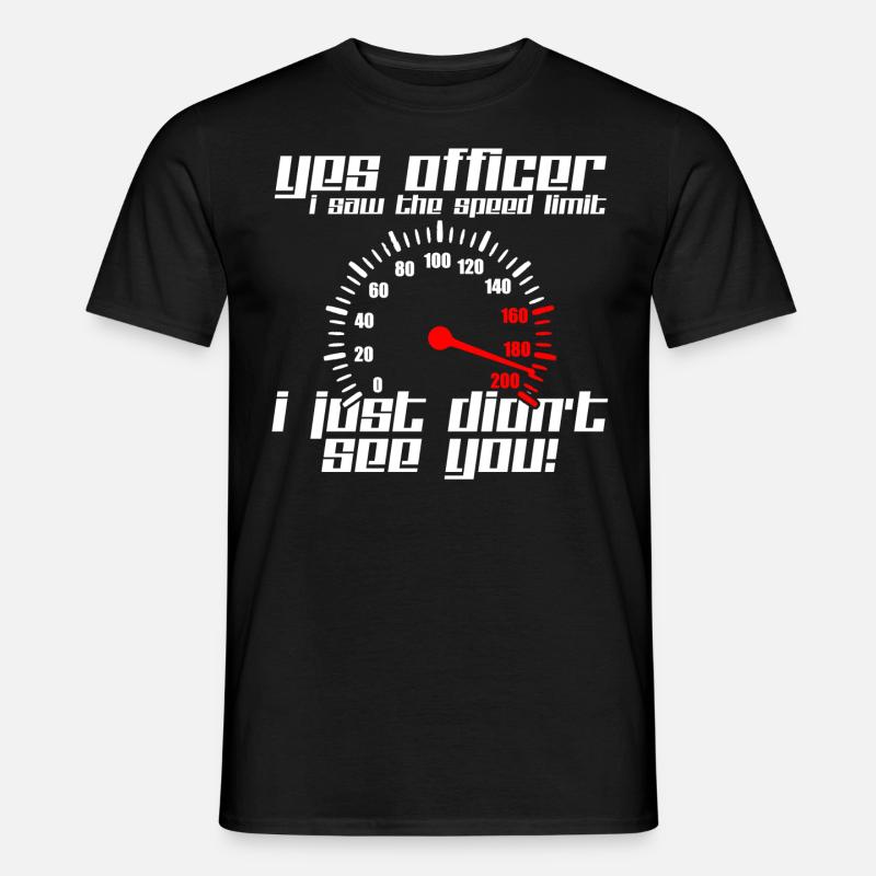 Auto Tacho - Männer T-Shirt - Schwarz