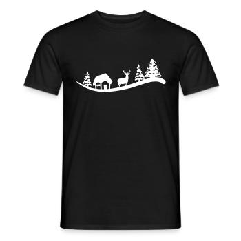 winter - Men's T-Shirt - black - Front - AI Model Male 178 light (178cm)