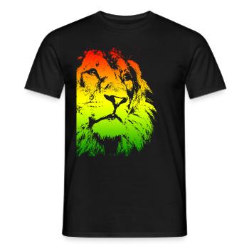 Tête de lion - T-shirt homme - noir - Devant - AI Model Male 178 light (178cm)