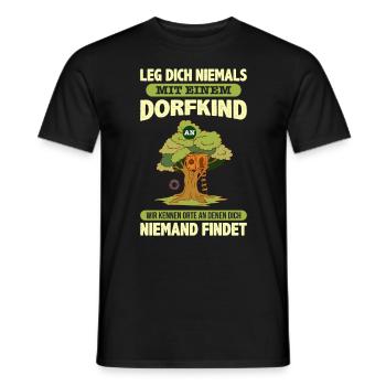 Dorfkind Dorfkindheit Motif d'enfance Vie villageoise - T-shirt homme - noir - Devant - AI Model Male 178 light (178cm)