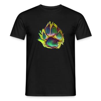 Dog's paw, paw, dachshund fever, art - Men's T-Shirt - black - Front - AI Model Male 178 light (178cm)