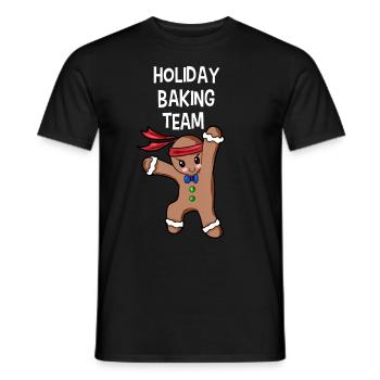 Holiday Baking Team Christmas Gift Winter Merry Christmas Gift - Men's T-Shirt - black - Front - AI Model Male 178 light (178cm)