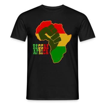 Reggae Africa - Männer T-Shirt - Schwarz - Vorne - AI Model Male 178 light (178cm)