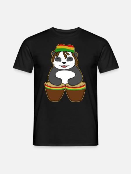 Reggae Panda - Männer T-Shirt - Schwarz
