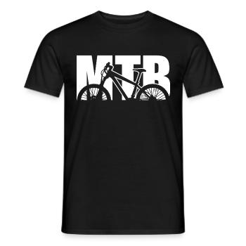 bicycle - Men's T-Shirt - black - Front - AI Model Male 178 light (178cm)