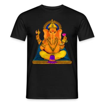 Ganesha - T-shirt homme - noir - Devant - AI Model Male 178 light (178cm)