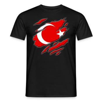 Türkei - Männer T-Shirt - Schwarz - Vorne - AI Model Male 178 light (178cm)
