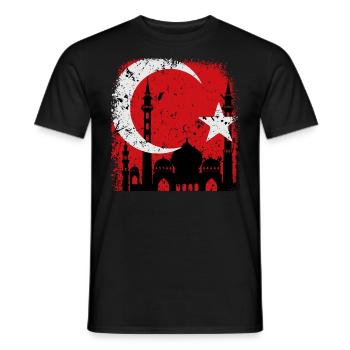 Turquie - T-shirt homme - noir - Devant - AI Model Male 178 light (178cm)