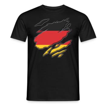 Drapeau allemand noir redgold drapeau allemand - T-shirt homme - noir - Devant - AI Model Male 178 light (178cm)