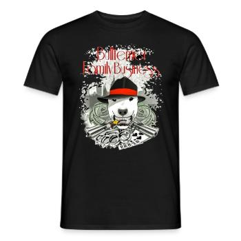 Bull Terrier - It's Family Business - Men's T-Shirt - black - Front - AI Model Male 178 light (178cm)