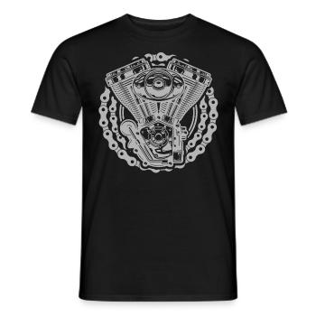 moteur - T-shirt homme - noir - Devant - AI Model Male 178 light (178cm)