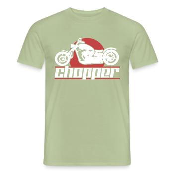 Motorcycle choppers - Men's T-Shirt - sage - Front - AI Model Male 178 light (178cm)