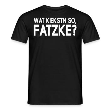 Wat kiekstn so fatzke Berlin Berlin - Men's T-Shirt - black - Front - AI Model Male 178 light (178cm)