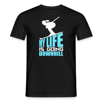Ski - T-shirt homme - noir - Devant - AI Model Male 178 light (178cm)