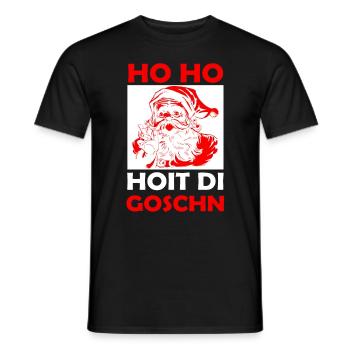 Ho Ho Ho Hoit di Goschn - Männer T-Shirt - Schwarz - Vorne - AI Model Male 178 light (178cm)