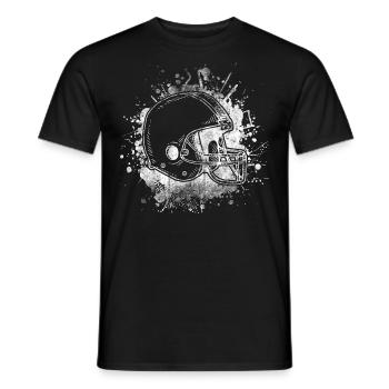 Football Helm - Männer T-Shirt - Schwarz - Vorne - AI Model Male 178 light (178cm)