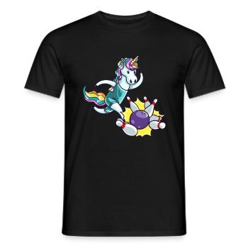 Bowling Skittles Licorne Player Cadeau Bowler - T-shirt homme - noir - Devant - AI Model Male 178 light (178cm)