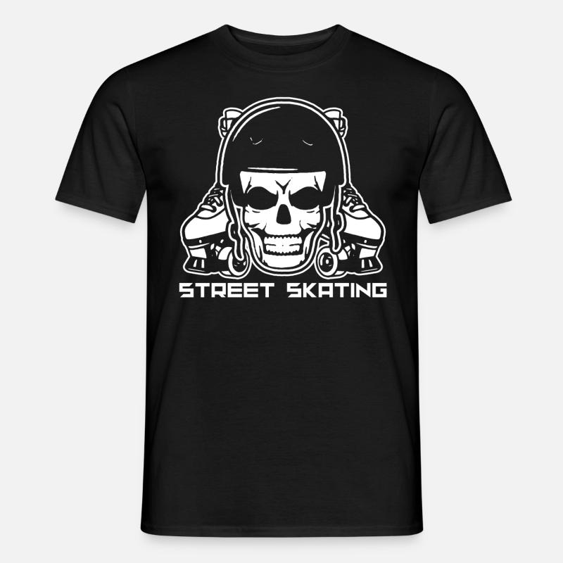 Rollschuhe - Männer T-Shirt - Schwarz