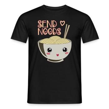 Send Noods Japanese Ramen Noodles Japan Foodie - Men's T-Shirt - black - Front - AI Model Male 178 light (178cm)