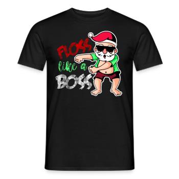 Christmas Santa Claus - Men's T-Shirt - black - Front - AI Model Male 178 light (178cm)