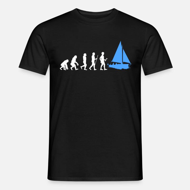 Evolution de la voile - T-shirt homme - noir