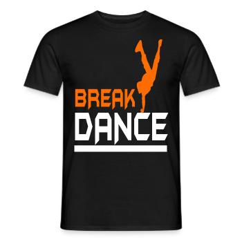 I love break dance - Männer T-Shirt - Schwarz - Vorne - AI Model Male 178 light (178cm)