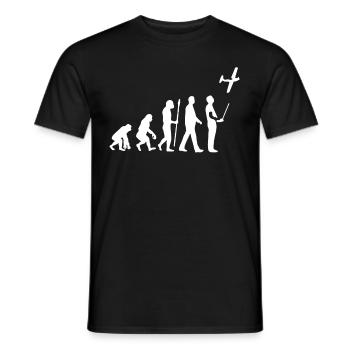 Model Flight Evolution - Men's T-Shirt - black - Front - AI Model Male 178 light (178cm)