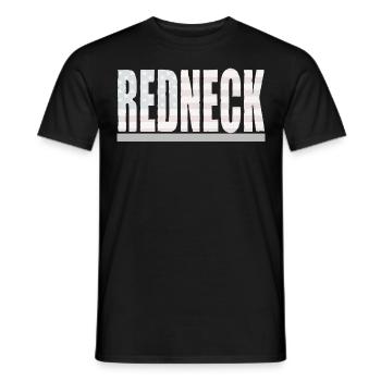 Redneck lettering flag USA retro style gift - Men's T-Shirt - black - Front - AI Model Male 178 light (178cm)