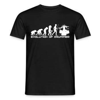 Développement de tambours Evolution Stone Age drum - T-shirt homme - noir - Devant - AI Model Male 178 light (178cm)