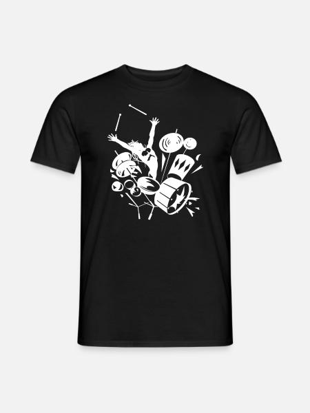 Drums Rock and Roll Music è Life Concert - T-shirt uomo - nero
