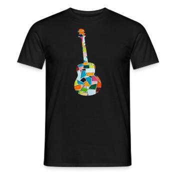 guitare - T-shirt homme - noir - Devant - AI Model Male 178 light (178cm)