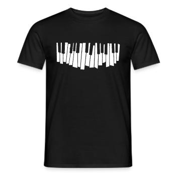Piano Classical Music Piano Musical Musician - Men's T-Shirt - black - Front - AI Model Male 178 light (178cm)