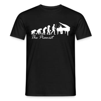 Klavier Evolution - Männer T-Shirt - Schwarz - Vorne - AI Model Male 178 light (178cm)