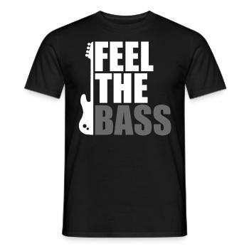 Bass - T-shirt homme - noir - Devant - AI Model Male 178 light (178cm)