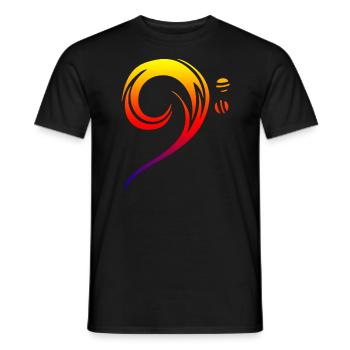 Bass Music is Life musical symbols musicians - Men's T-Shirt - black - Front - AI Model Male 178 light (178cm)