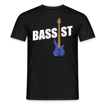 Bass Bassist Bass Player rock guitare musicale - T-shirt homme - noir - Devant - AI Model Male 178 light (178cm)