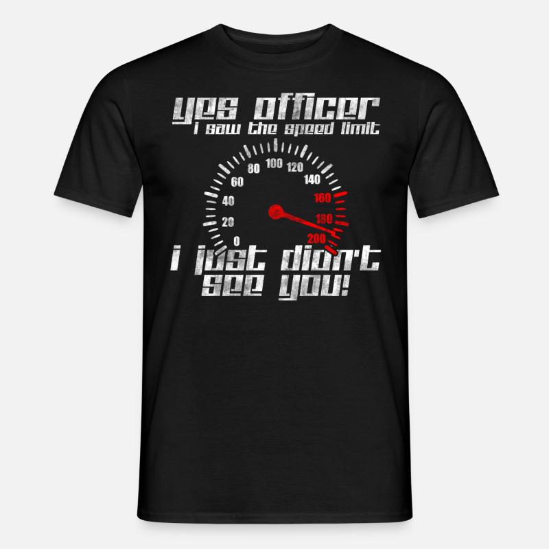 Auto Tacho - Männer T-Shirt - Schwarz