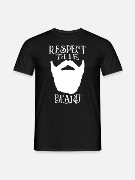 Beard - Respect The Beard - Men's T-Shirt - black